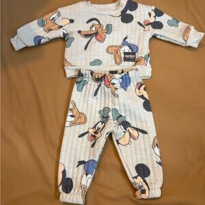 Disney Baby Mickey Mouse Character Print Baby Outfit
